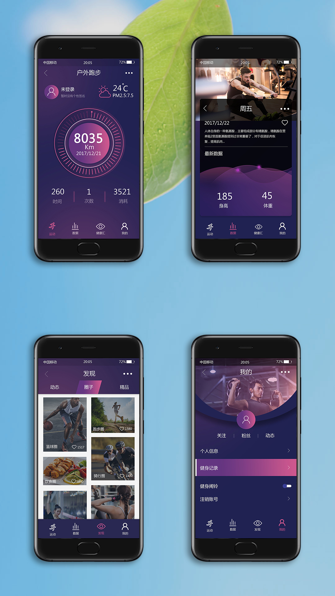 健身APP開發(fā)案例效果圖