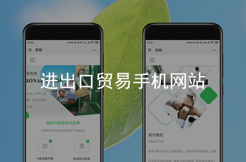進出口貿易手機網站制作案例
